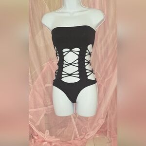 Black Cutout Bodysuit